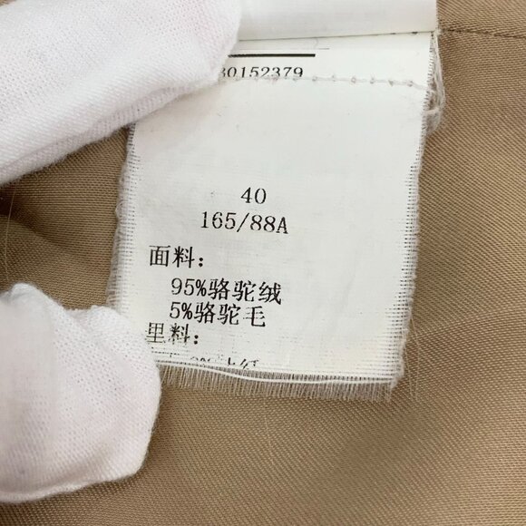 Maxmara Camel Double-Breasted Belted Coat Size 40 Medium Made In Italy 95% Camel - Picture 3 of 8